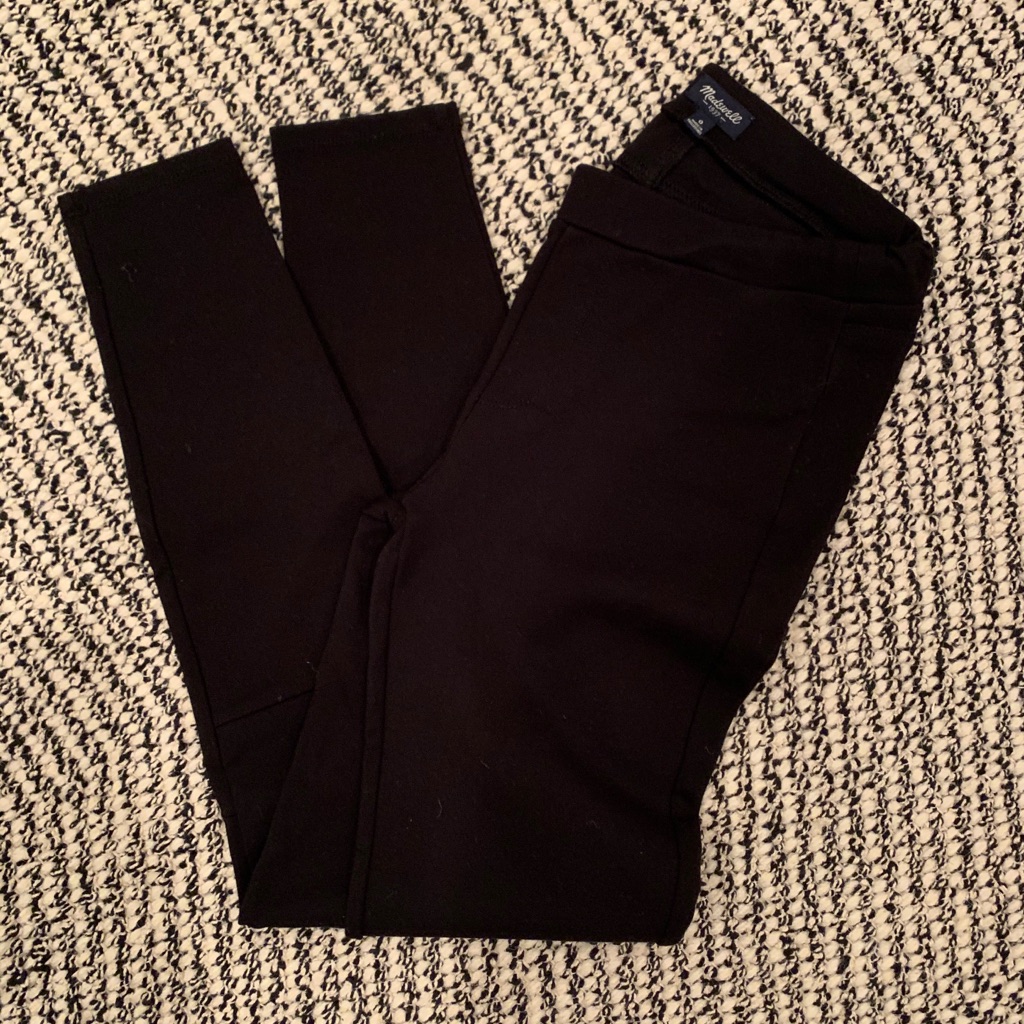 Madewell Pieced Ponte Black Pants